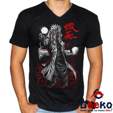 Imagem de Camiseta Jiraya 100% Algodão Ero Sennin  Naruto Anime Geeko