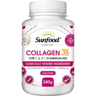 Imagem de Collagen 3X (Tipo 1, 2, 3 E 18 Aminoácidos) Solúvel 240G - Sunfood