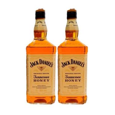 Imagem de Kit 2 Garrafas Whisky Jack Daniels Honney 1 Litro