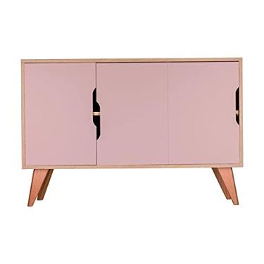 Imagem de Buffet Aparador com 3 Portas Murano Carvalho e Rosa Claro