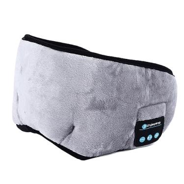 Imagem de Máscara de Olhos Sem Fio Bluetooth para Dormir, Fones de Ouvido para Insônia, Viagens Aéreas, Ioga de Meditação, Ideal para Travessas Laterais, Entusiastas de Esportes, Cinza