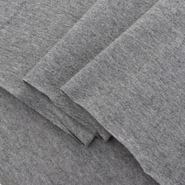Imagem de Verão algodão malha tecido liso roupas bebê BJD camiseta manga curta moletom fino (65 flor cinza, 2 jardas pré-cortado)