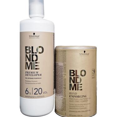 Imagem de Blondeme Nforcing Premium Lightener 9+ Blondme Ox 6% 20volum pó e ox