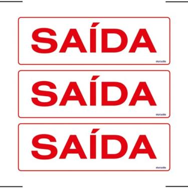 Imagem de Combo 3 Placas De Sinalização Saída 30x10 Ekomunike - S-225/1 F9e