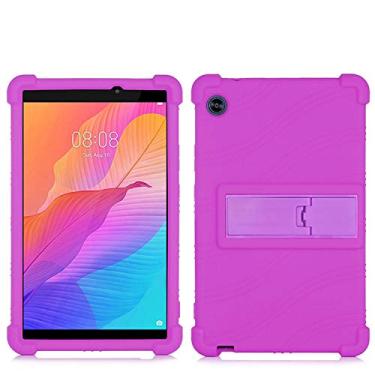 Imagem de QYiiD Capa para Xiaomi Mi Pad 4 Plus, capa protetora de silicone leve à prova de choque macia adequada para crianças para tablet Xiaomi Mi Pad 4 Plus de 10,1 polegadas, roxo
