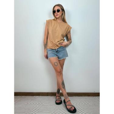 Imagem de Regata Feminina Aveloz Ombro Cai´do- Caramelo