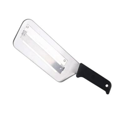 Imagem de Triturador de raspas, plaina de lâmina dupla, ralador de vegetais, faca para cortar, fatiador manual, cortador de alface, ferramentas de cozinha (preto)