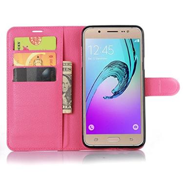 Imagem de Capa para Samsung Galaxy J7 (modelo 2016) â€“ Capa carteira flip de couro PU de para Galaxy J7 (modelo 2016), capa de proteção de telefone estilo empresarial, capa com [compartimentos