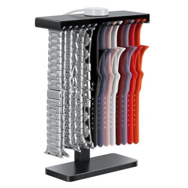 Imagem de SUJOER Organizador de pulseira de relógio 3 em 1 para Apple, suporte de pulseira inteligente de silicone, tela Groove para Apple Watch, pulseira de relógio