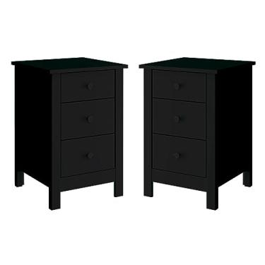 Imagem de Mesa de Cabeceira Ditália Conjunto com 2 un. Dm-113 Preto