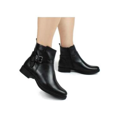 Imagem de Bota Feminina Bottero Cano Curto Couro Preto 361704