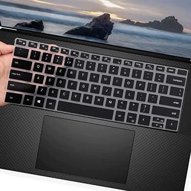 Imagem de Capa de silicone para teclado Dell XPS 15 9500 9510 9520 9530 39.6 cm/Dell XPS 17 9700 9710 9720 9730 17,3 polegadas Laptop/Dell Precision 5770 5570 5760 5560 17,3 polegadas 14 cm. 3,9 cm (preto)