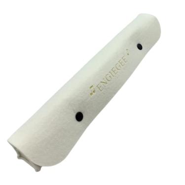 Imagem de ENGIEGEE Bolsa de presente de feltro para instrumento de gravador descente soprano ou flauta de música infantil, branco creme