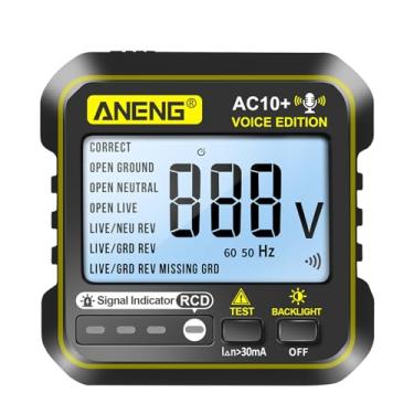 Imagem de Multi-função Transmissão de Voz Tomada Testador de Proteção contra Vazamento Tomada Detecção de Polaridade Tomada Medidor de Fase RCD 220V Para EUA/UE Plug Multímetro Testador Digital