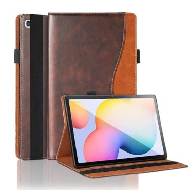 Imagem de TIPOYOROO Capa para Samsung Galaxy Tab S6 Lite 2020/ S6 Lite 2022 de 10,4 polegadas, SM-P610/SM-P615/SM-P613/SM-P619 Business PU Leather Flip Case com suporte de lápis para Galaxy Tab S6 lite de 10,4 polegadas