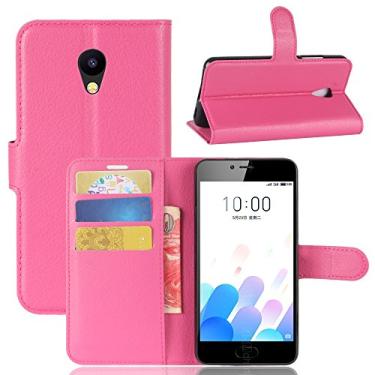 Imagem de Capa MEIZU M5C – Capa carteira com suporte de couro PU Manyip para MEIZU M5C, capa de proteção de telefone estilo empresarial, capa com [compartimentos para dinheiro e cartão]