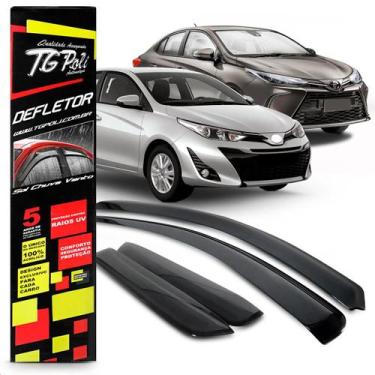 Imagem de Calha Chuva Defletor Inteiriça Slim Yaris Sedan 4 Portas 2018 2019 202