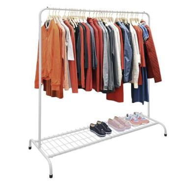 Imagem de Arara Cabideiro Sapateira Suporte de Roupa Ferro Provador - Utility, B