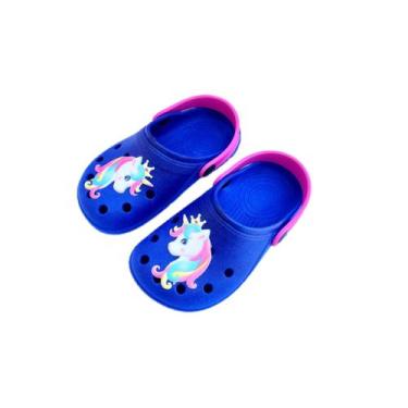 Imagem de Sandalia Babuche Infantil Feminina Unicornio Menina leve e Confortavel