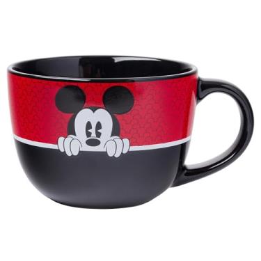 Imagem de Silver Buffalo Caneca de sopa de cerâmica Mickey Mouse Pie Eye Big Smile, 680 g