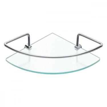 Imagem de Prateleira Vidro Primafer Com Haste 20X20Cm De Canto - ATLAS