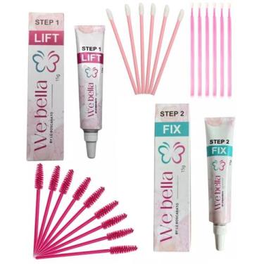 Imagem de Kit Brow Lamination We Bella Step 1 e 2 Escovinha Microbrush Aplicador