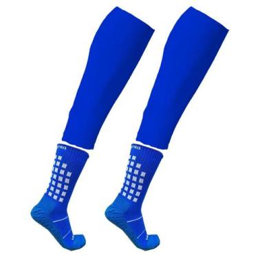 Imagem de Kit Meião Cortado + Meia Multi Esportes Vistho, 39/43, Azul royal