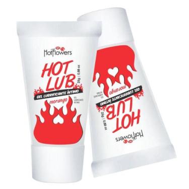 Imagem de 02 Hot Lub Gel Deslizante Beijável Morango Lubrifica E Esquenta Hotflo
