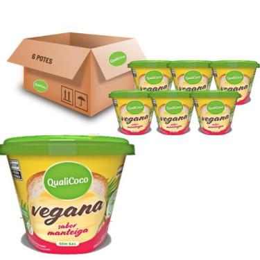 Imagem de Manteiga De Coco Sem Sal Vegana Qualicoco 200G (6 Potes)