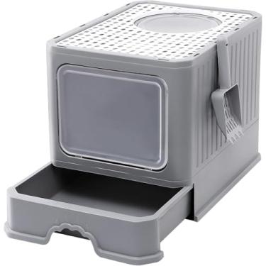 Imagem de Caixa de Areia Fechada para Gatos, Banheiro Sanitário com Pá, Toalete para Felinos