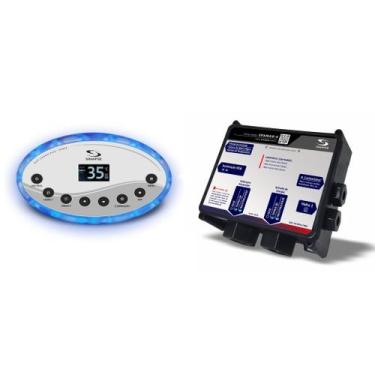 Imagem de Painel Comando Max Cromo Duo + Fonte Spamax-4 Sinapse