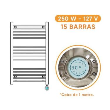 Imagem de Toalheiro Elétrico Digital Avonflow Cromado - 250W / 127 V