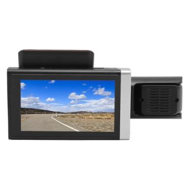 Imagem de 3 Canais Dash Cam Professional Tela de 3,0 Polegadas 1080P HD Versão Noturna ângulos Amplos Gravador de Direção de Câmera Tripla Com Detecção de Movimento e Sensor G para Carros