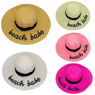 Imagem de Chapéu Beach Moda Praia Estilo Verão Feminino Sol Viagem Clubes Aba La
