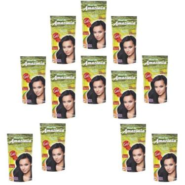 Imagem de Hene Em Gel Amazonia 12x180gr Divina Dama Preto Forte (Preto Azulado) 