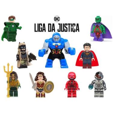 Imagem de Kit 9 Bonecos Liga da Justiça completo Superman Batman Mulher Maravilh
