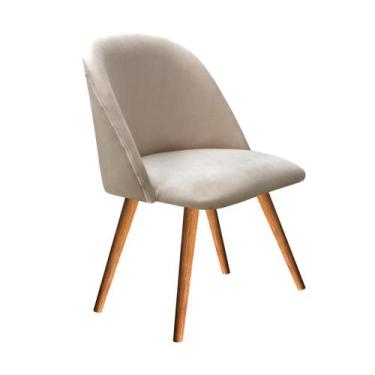 Imagem de Poltrona Gaia Cadeira Pé Palito Madeira Decoração Sala, Mesa, Recepção