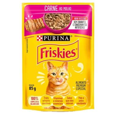 Imagem de Sachê Friskies Carne ao Molho para Gatos 85g - PURINA, Carne ao Molho,