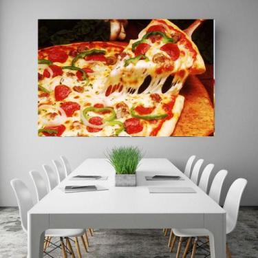 Imagem de Painel Fotográfico Adesivo Papel Parede Cozinha Comida Pizza - Artetik