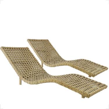 Imagem de Kit 2 Cadeiras Espreguiçadeiras Alumínio para Piscina Bogotá - Fexx Fi