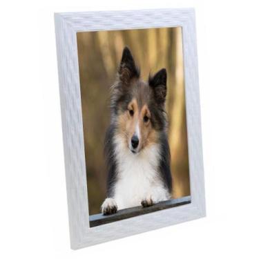 Imagem de Porta Retrato de Madeira Palha 15x21 - PRSC-1 Branco 15x21 - TUDOPRAFO