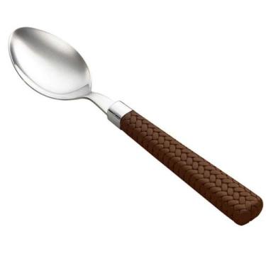 Imagem de Cj 6 colher sobremesa rattan marrom - LYOR