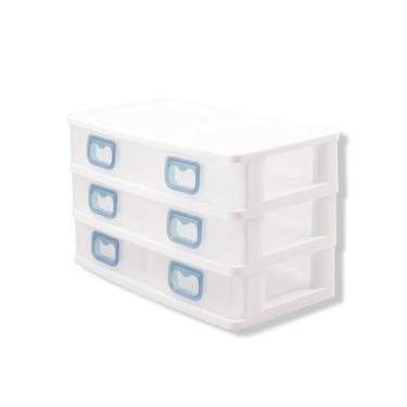 Imagem de Gaveteiro Plástico com 6 Gavetas Branco GV26 São Bernardo