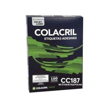 Imagem de Etiqueta Adesiva Carta CC187 12,7 x 44,45 mm c/ 100 folhas - Colacril