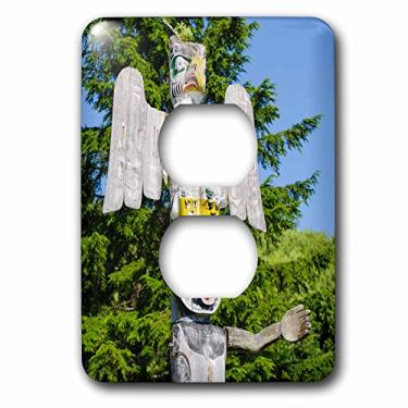 Imagem de 3dRose LSP_207965_6 Totem poles no cemitério, Canadá 2 tomadas de cobertura