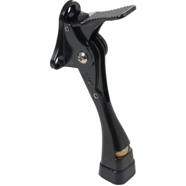 Imagem de HOME&I Batente de porta de pedal fácil de puxar para baixo, batente de porta fácil de pisar, qualidade premium, pé de borracha ajustável em altura, 10 cm (preto, 10 cm x 1 pacote)