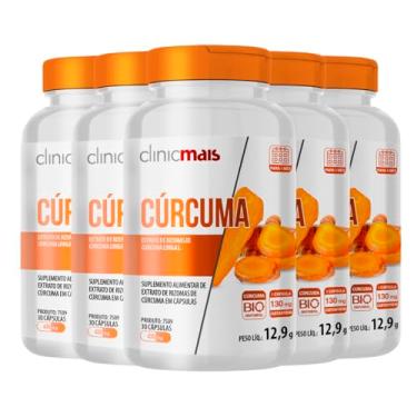 Imagem de Kit 5 Cúrcuma ClinicMais 30 Cápsulas