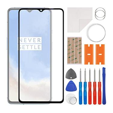 Imagem de SWARK Substituição da lente do painel externo de vidro frontal + OCA compatível com OnePlus 7T (sem tela LCD e digitalizador de toque) com kit de reparo
