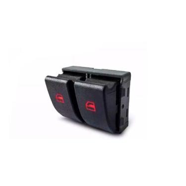 Imagem de Botão Interruptor Duplo do Vidro Dianteiro Gol G4 G5 G6 G7 Fox 2004 a 