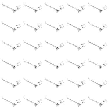 Imagem de Waltool Conjunto de 40 peças de ganchos de painel de slatwall, organizador de quadro de metal para pendurar na parede, ganchos para pendurar na parede, loja, varejo (10 cm)